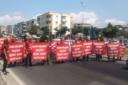 Aliağa işçileri Çanakkale yolunu kesti
