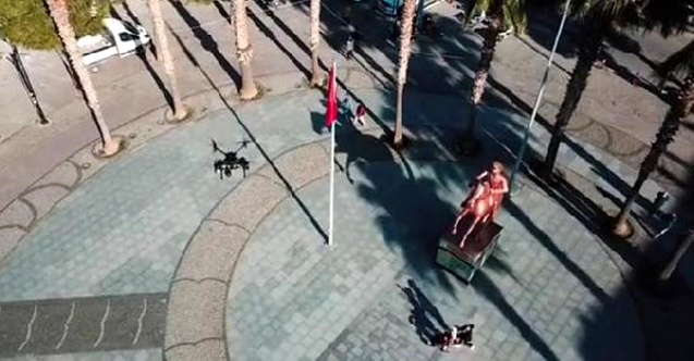 Dikili'de drone destekli koronavirüs denetimi!
