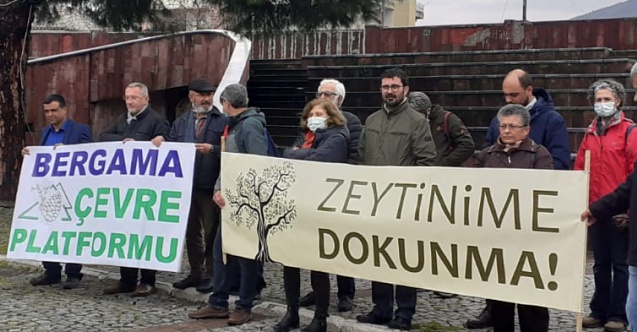 Bergama: "Zeytinliklerimizin talan edilmesine izin vermeyeceğiz"
