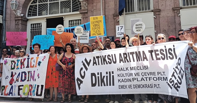Dikili, deniz kirliliğine karşı 'arıtma' eylemi yaptı, büyükşehir 'tamam' dedi!