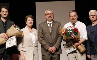 Terkoğlu ve Ulu, Bergamalılarla söyleşide bir araya geldi