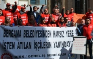 İşçiler Bergama'dan bağırdı; “Ekmeğe uzanan eller kırılsın”