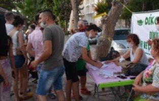 Dikili'de çit örgünün kaldırılması için imza kampanyası başlatıldı