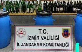 Dikili'de kaçak içki operasyonu!