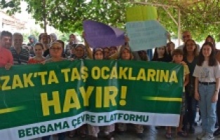 Bergama'da taş ocaklarına geçit yok!