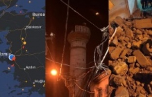 İzmir'de şiddetli deprem! yaralılar var