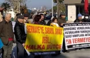 Dikili: "Sermaye'ye, saraya, savaşa değil; halka bütçe"